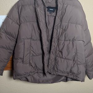 Gildan Women's Chocolate Puffer Jacket